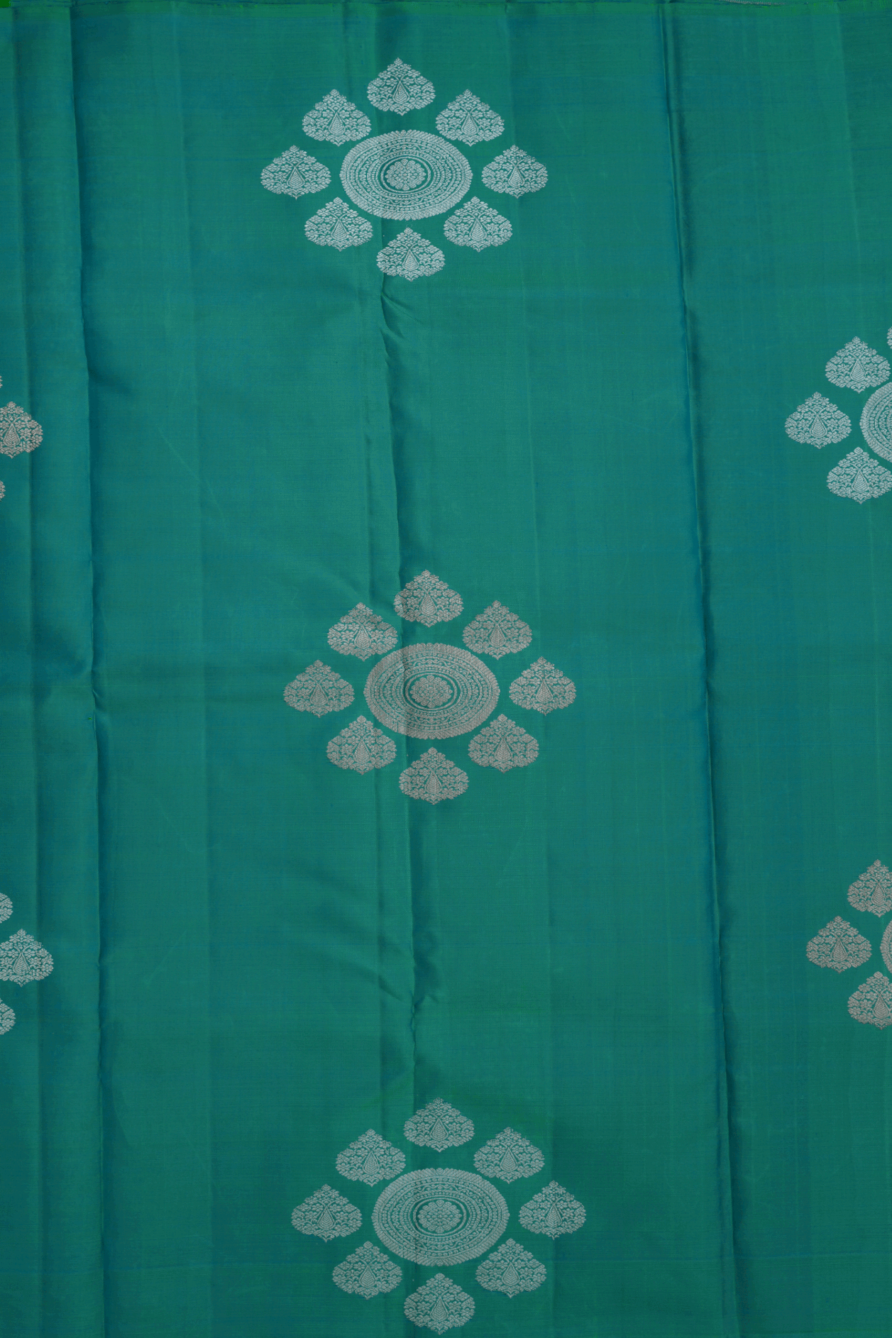 Mandala Zari Design Peacock Green Kanchipuram Silk Saree – Sundari Silks