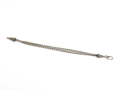 Light Weight Oxidized Pure Silver Bracelet