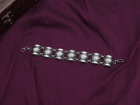 Oxidized Pure Silver Bracelet