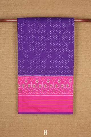 Pochampally Silk Saree In Regal Purple With Diamond Design