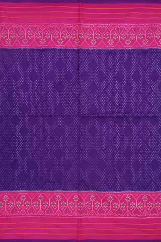 Pochampally Silk Saree In Regal Purple With Diamond Design