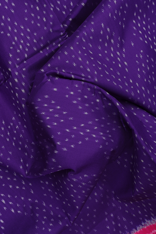 Pochampally Silk Saree In Regal Purple With Diamond Design