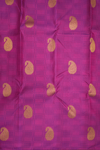 Paisley Zari Buttas Deep Magenta Kanchipuram Silk Saree