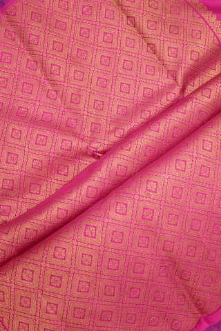 Paisley Zari Buttas Deep Magenta Kanchipuram Silk Saree