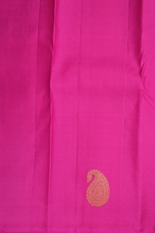 Paisley Zari Buttas Deep Magenta Kanchipuram Silk Saree