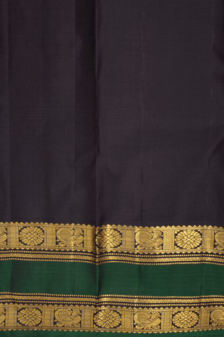 Peacock Chakram Motifs Royal Yellow Kanchipuram Silk Saree