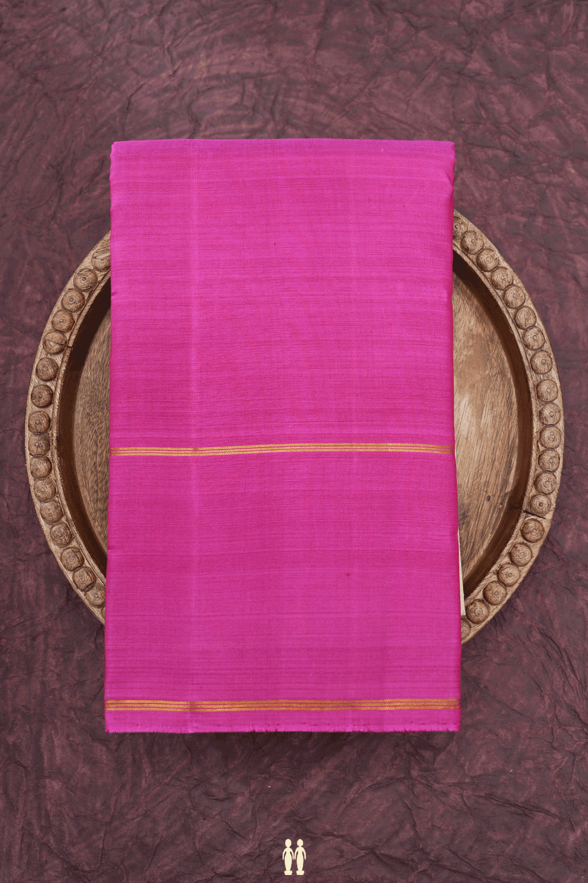 Plain Magenta Kanchipuram Silk Saree