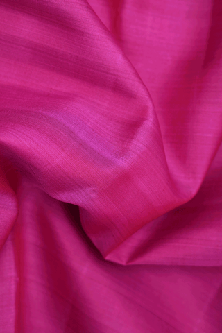 Plain Magenta Kanchipuram Silk Saree