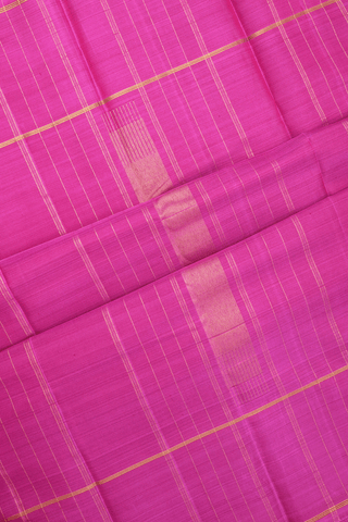 Plain Magenta Kanchipuram Silk Saree