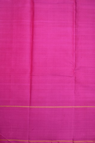 Plain Magenta Kanchipuram Silk Saree