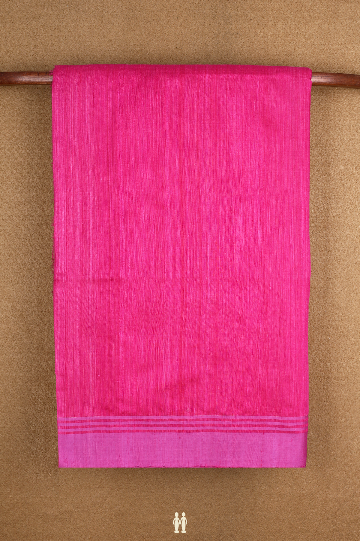 Plain Magenta Linen Bengal Cotton Saree