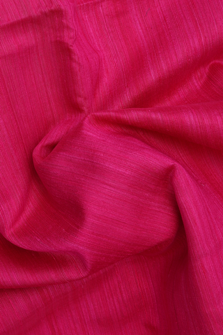 Plain Magenta Linen Bengal Cotton Saree