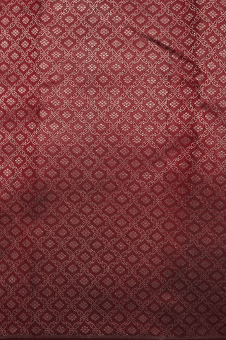 Plain Maroon Kanchipuram Silk Saree