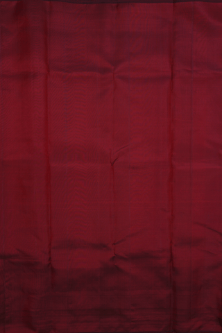 Plain Maroon Kanchipuram Silk Saree