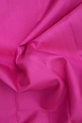 Plain Rose Pink Kanchipuram Silk Saree