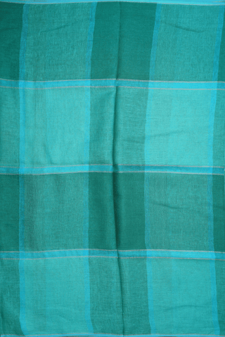 Plain Shades Of Green Semi Linen Saree