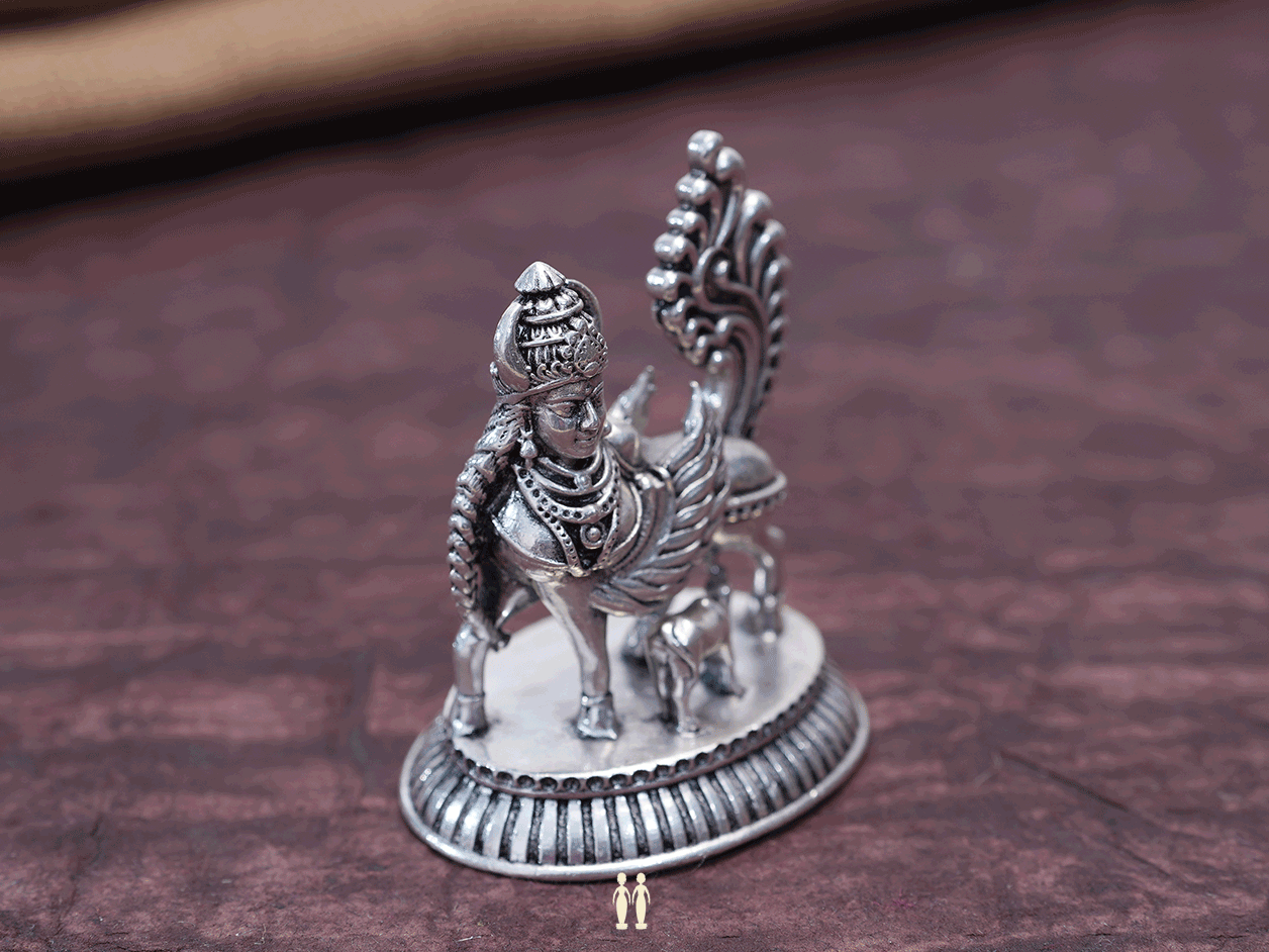 Silver zari outlet kamadhenu