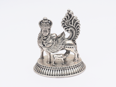 Pure Silver Kamadhenu Cow Idol