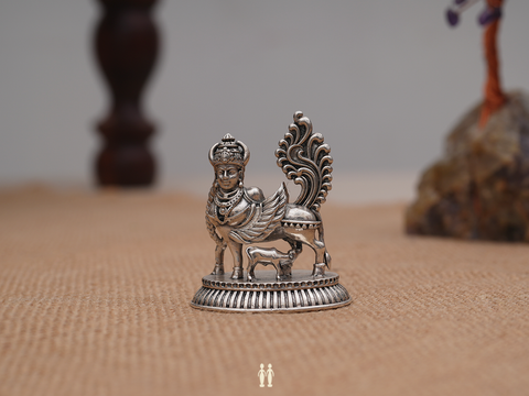 Pure Silver Kamadhenu Cow Idol