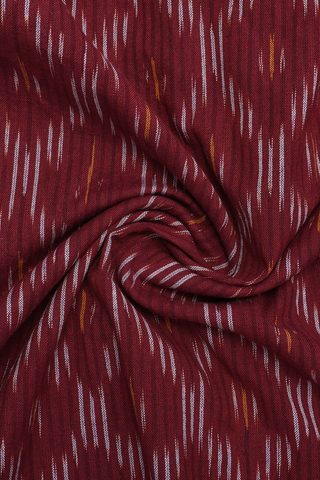 Round Neck Ikat Design Maroon Cotton Nightie