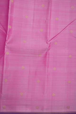 Rudraksh Zari Buttas Orchid Pink Kanchipuram Silk Saree