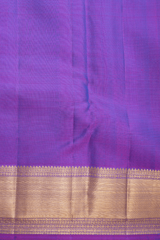 Rudraksh Zari Design Peacock Blue Kanchipuram Silk Saree