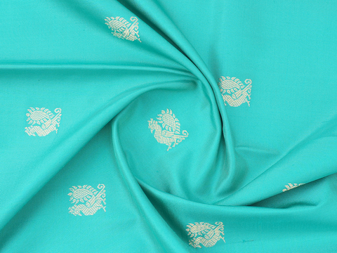 Peacock Buttas Sea Green Unstitched Blouse Material