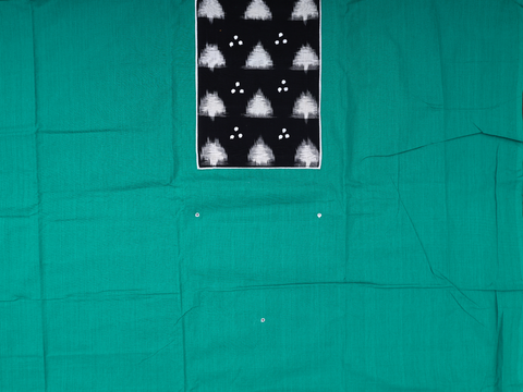 Mirror Work Buttis Turkish Green Cotton Salwar Material