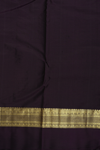 Checked Design Magenta And Green Kanchipuram Silk Saree