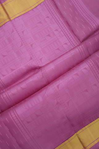 Kanchipuram Silk Saree In Mauve Pink With Threadwork Design