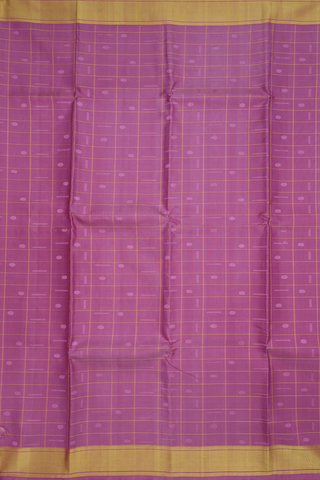 Kanchipuram Silk Saree In Mauve Pink With Threadwork Design