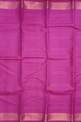 Kanchipuram Silk Saree In Rose Pink With Self Stripes Design