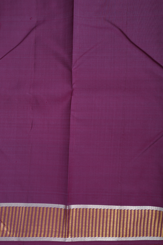 Kanchipuram Silk Saree In Mulberry Purple With Zari Border