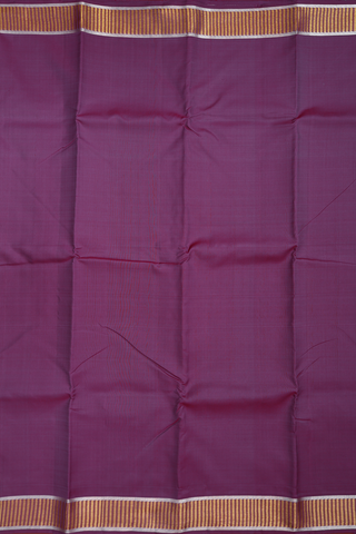 Kanchipuram Silk Saree In Mulberry Purple With Zari Border