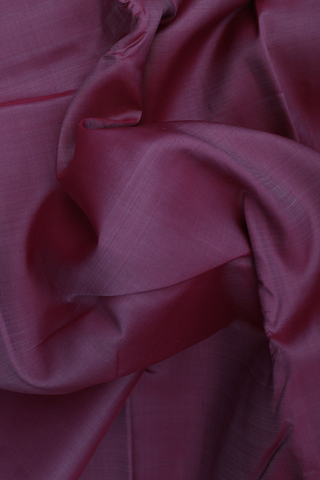 Kanchipuram Silk Saree In Mulberry Purple With Zari Border