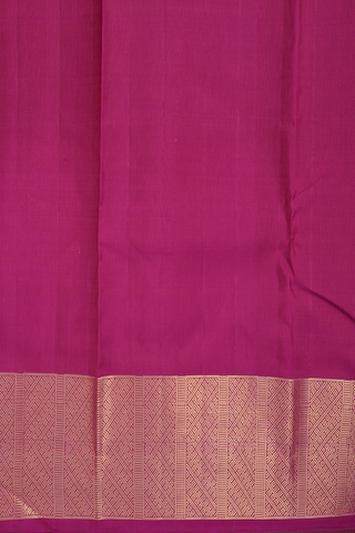 Kanchipuram Silk Saree In Berry Purple With Floral Buttas