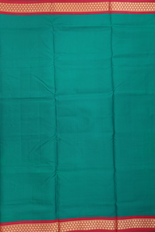 Nine Yards Silk Saree In Green With Rudraksh Border