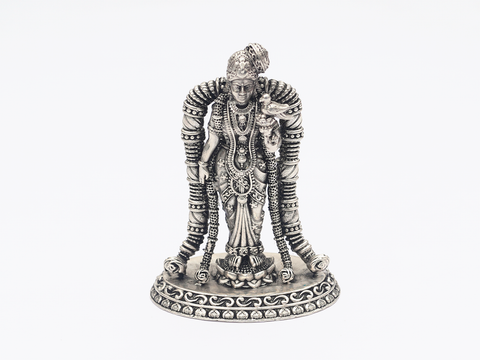 Goddess Andal Amman Pure Silver Idol