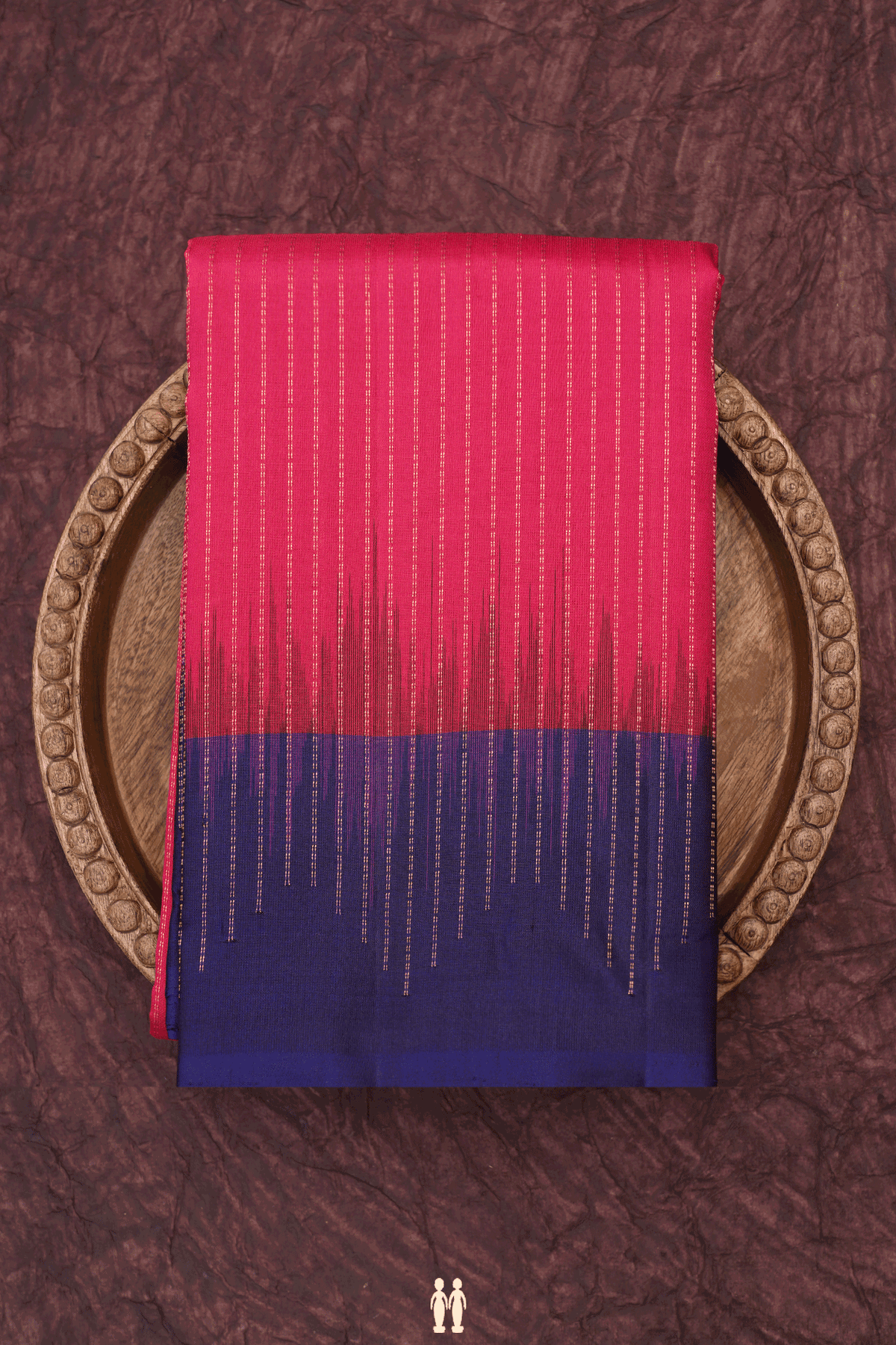 Zari Striped Design Punch Pink Kanchipuram Silk Saree
