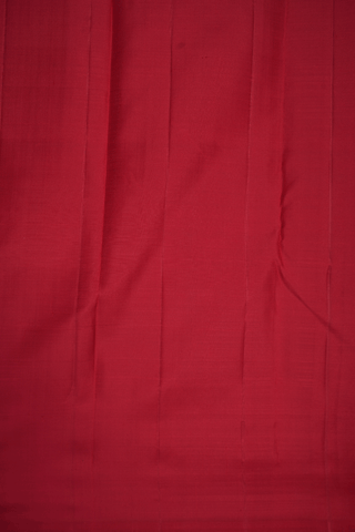 Stripes With Buttas Ruby Red Kanchipuram Silk Saree