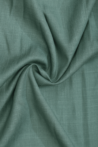 V-Split Neck Plain Dusty Green Rayon Cotton Long Kurta