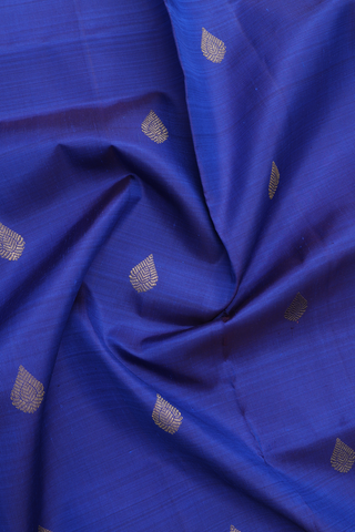 Thilagam Motifs Indigo Blue Kanchipuram Pavadai Material