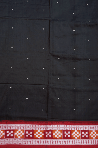 Threadwork Buttis Black Odisha Silk Saree