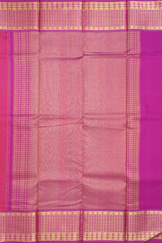 Threadwork Buttis Orange Kanchipuram Silk Saree