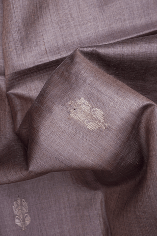 Threadwork Motifs Pale Purple Tussar Silk Saree