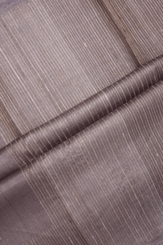 Threadwork Motifs Pale Purple Tussar Silk Saree