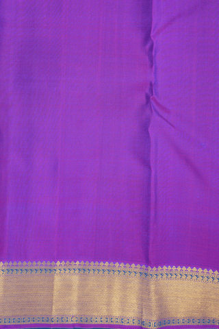 Threadwork With Buttas Peacock Blue Kanchipuram Silk Saree