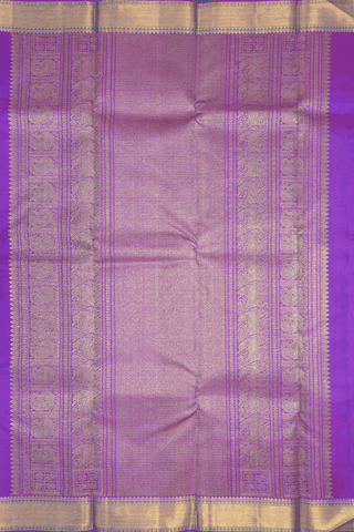 Threadwork With Buttas Peacock Blue Kanchipuram Silk Saree