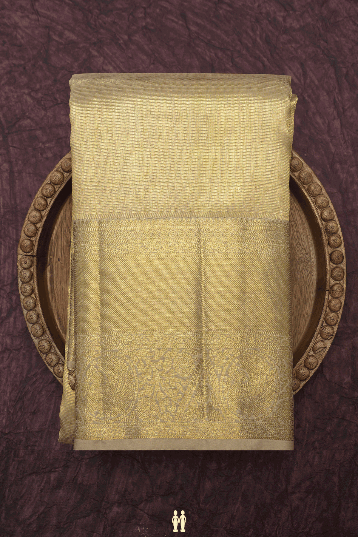 Traditional Border In Gold Tissue Kanchipuram Silk Saree