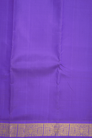 Traditional Zari Border Plain Violet Kanchipuram Silk Saree